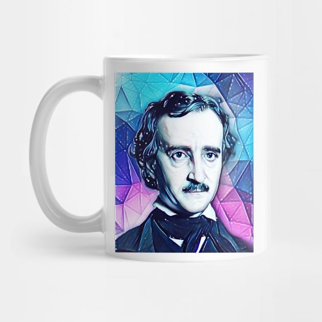 Edgar Allan Poe Black Snowy Portrait | Edgar Allan Poe Artwork 5 by JustLit